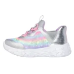 SKECHERS JR UNICORN CHARMEL GRIS CON ROSADO - Image 3