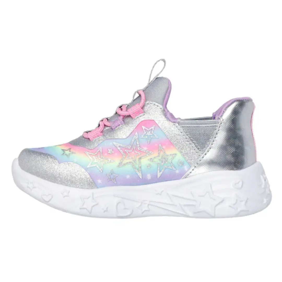 302297NSMLT (2) SKECHERS JR UNICORN CHARMEL GRIS CON ROSADO - Image 3
