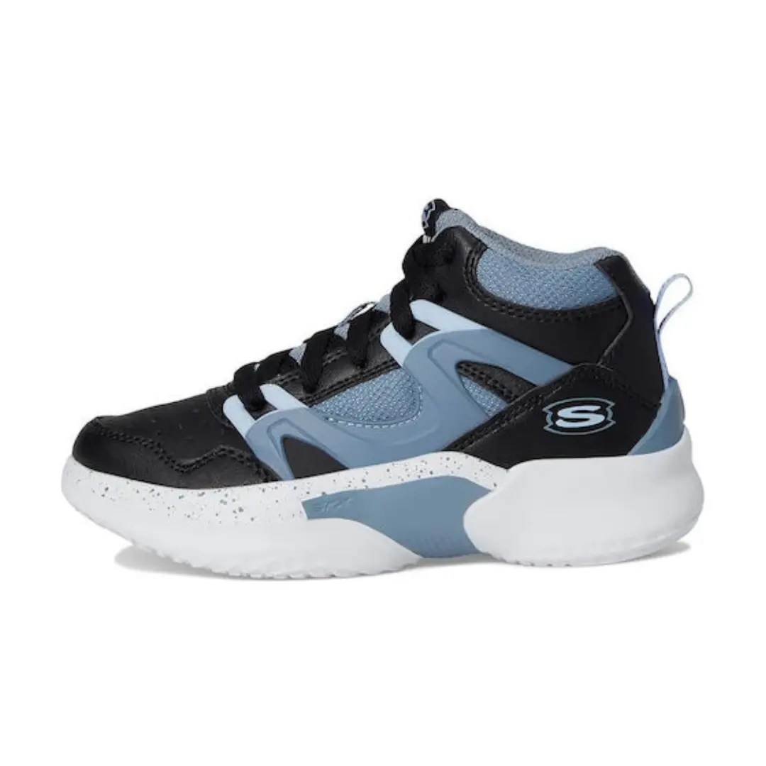406073LBKGY SKECHERS JR BOTA STREET HOOPER NEGRO CON AZUL - Image 1