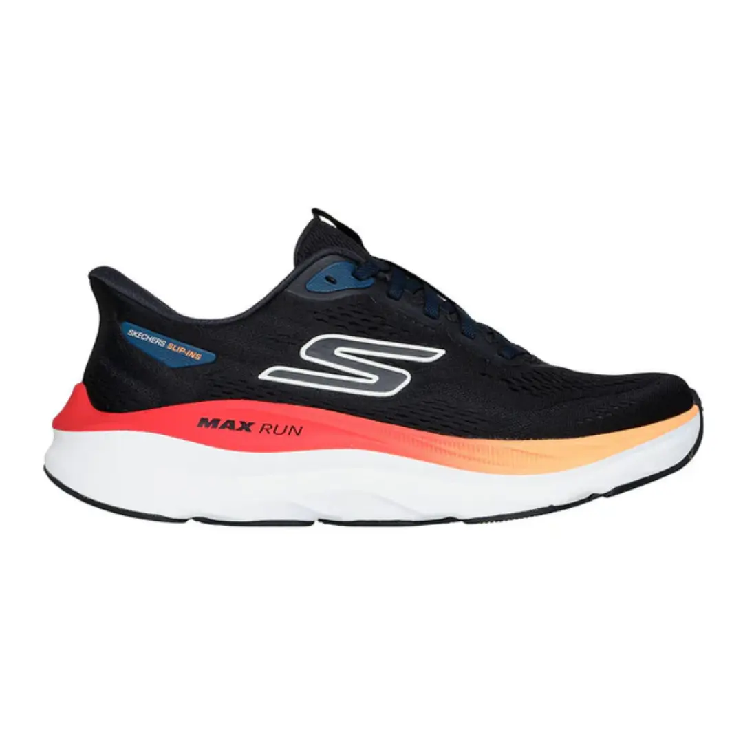 221000BKMT SKECHERS MAX RUN NEGRO CON NARANJA - Image 1